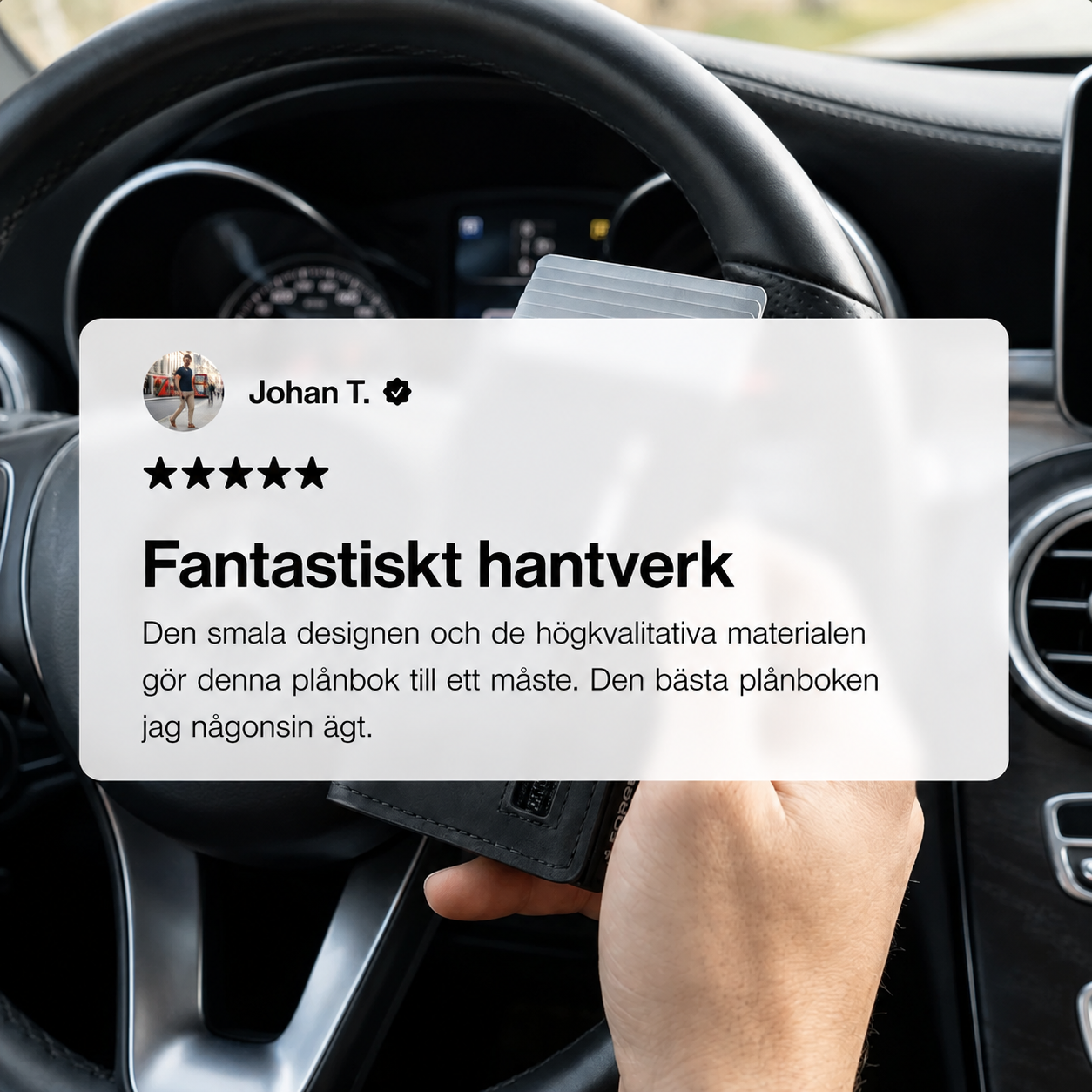 Slimmad plånbok med RFID-skydd & myntficka